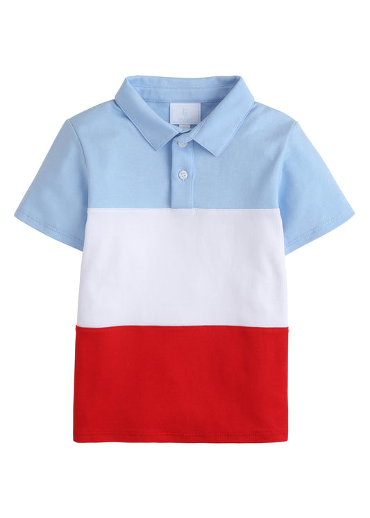 Colorblock Short Sleeve Polo by Little English