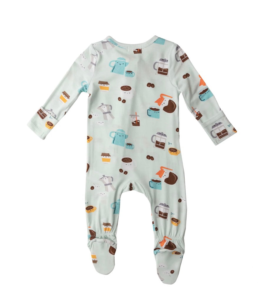Coffee Zipper Footie