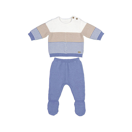 Khaki/Blue Knit 2 piece set