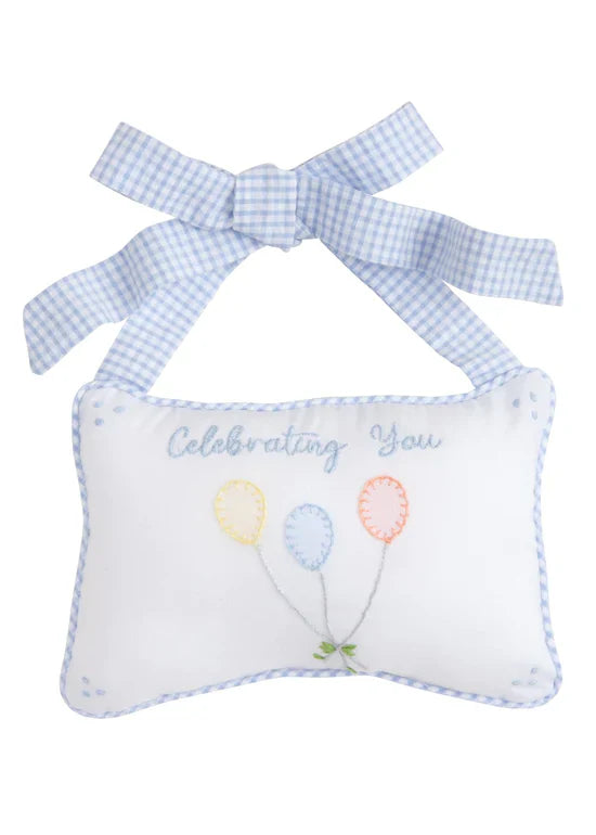 Celebrating You Door Pillow-Blue
