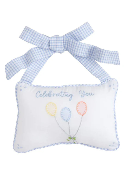 Celebrating You Door Pillow-Blue