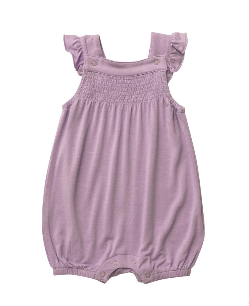 Lavender Overall Smocked Shortie