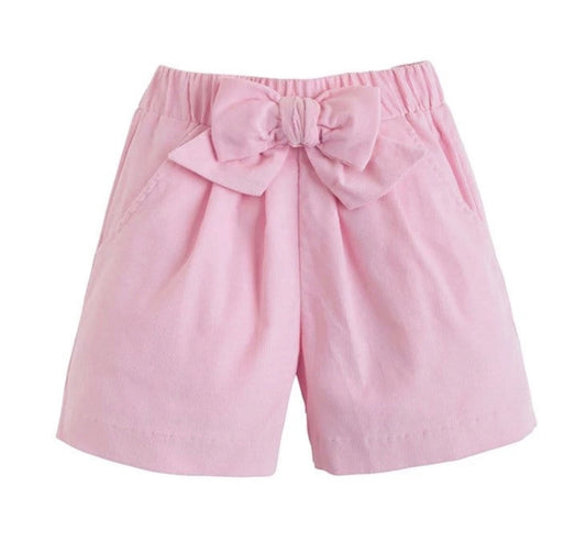 Pink Bow Corduroy Shorts