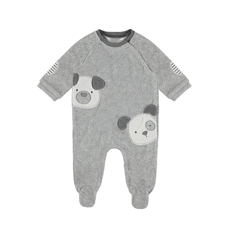 Grey French Terry Footie