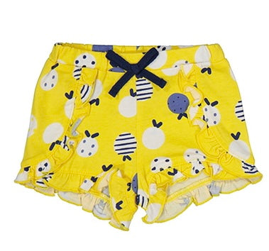 Yellow Print Ruffle Shorts by Mayoral