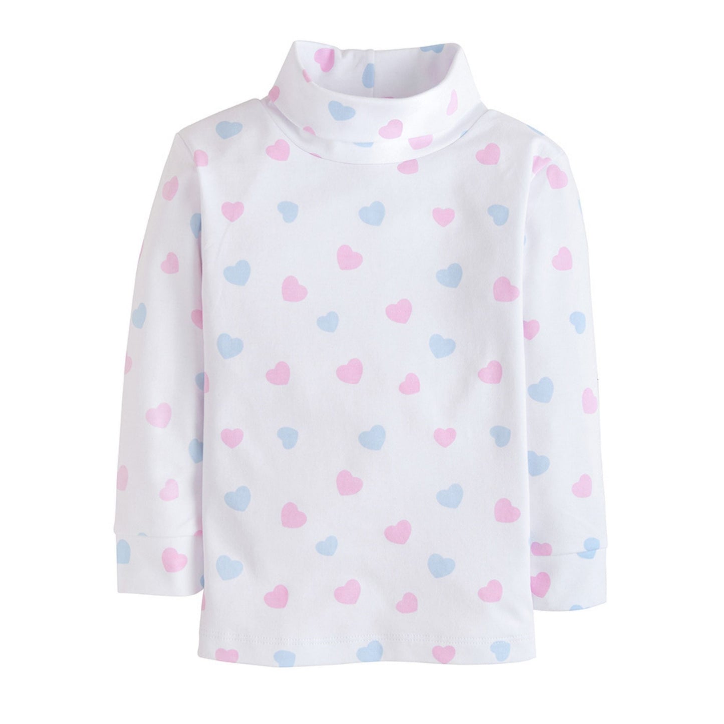 Heart Printed Turtleneck