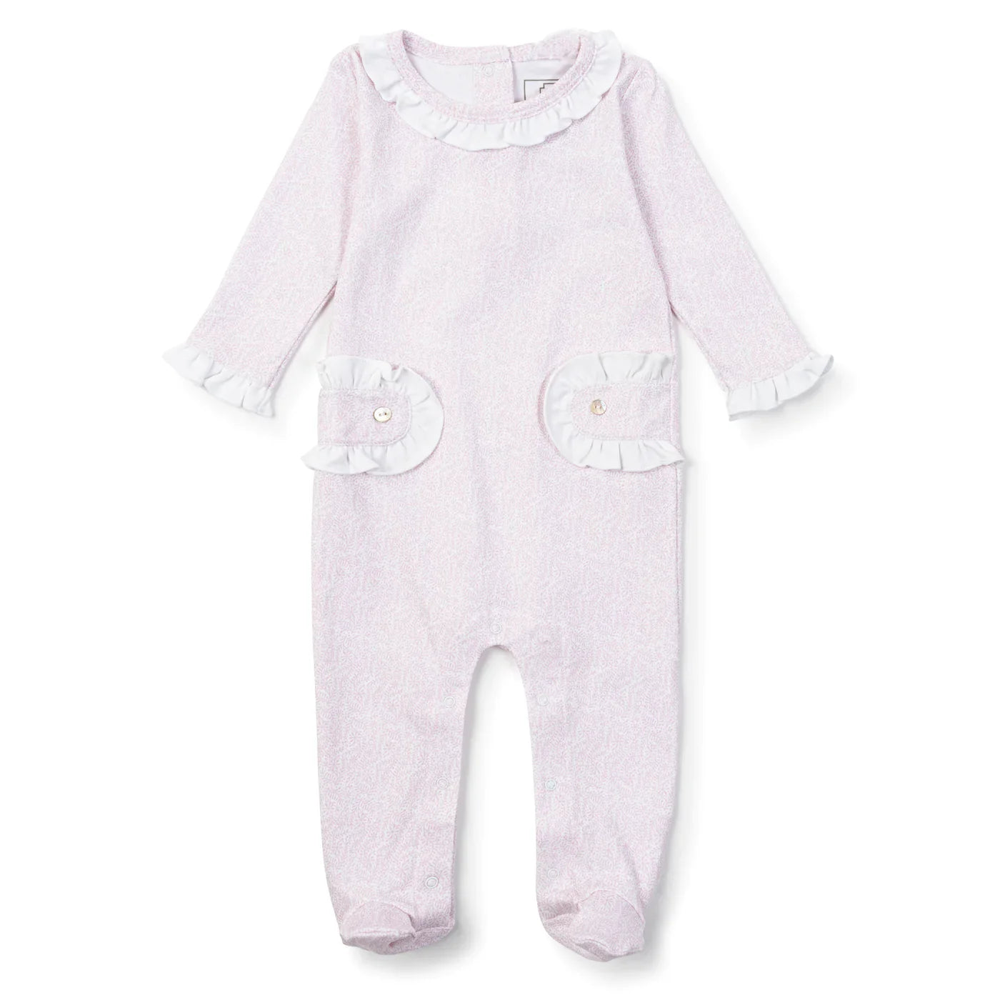Lucy Romper-Pink Tiny Vines by Lila and Hayes