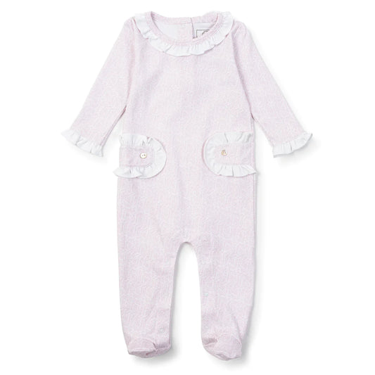 Lucy Romper-Pink Tiny Vines by Lila and Hayes