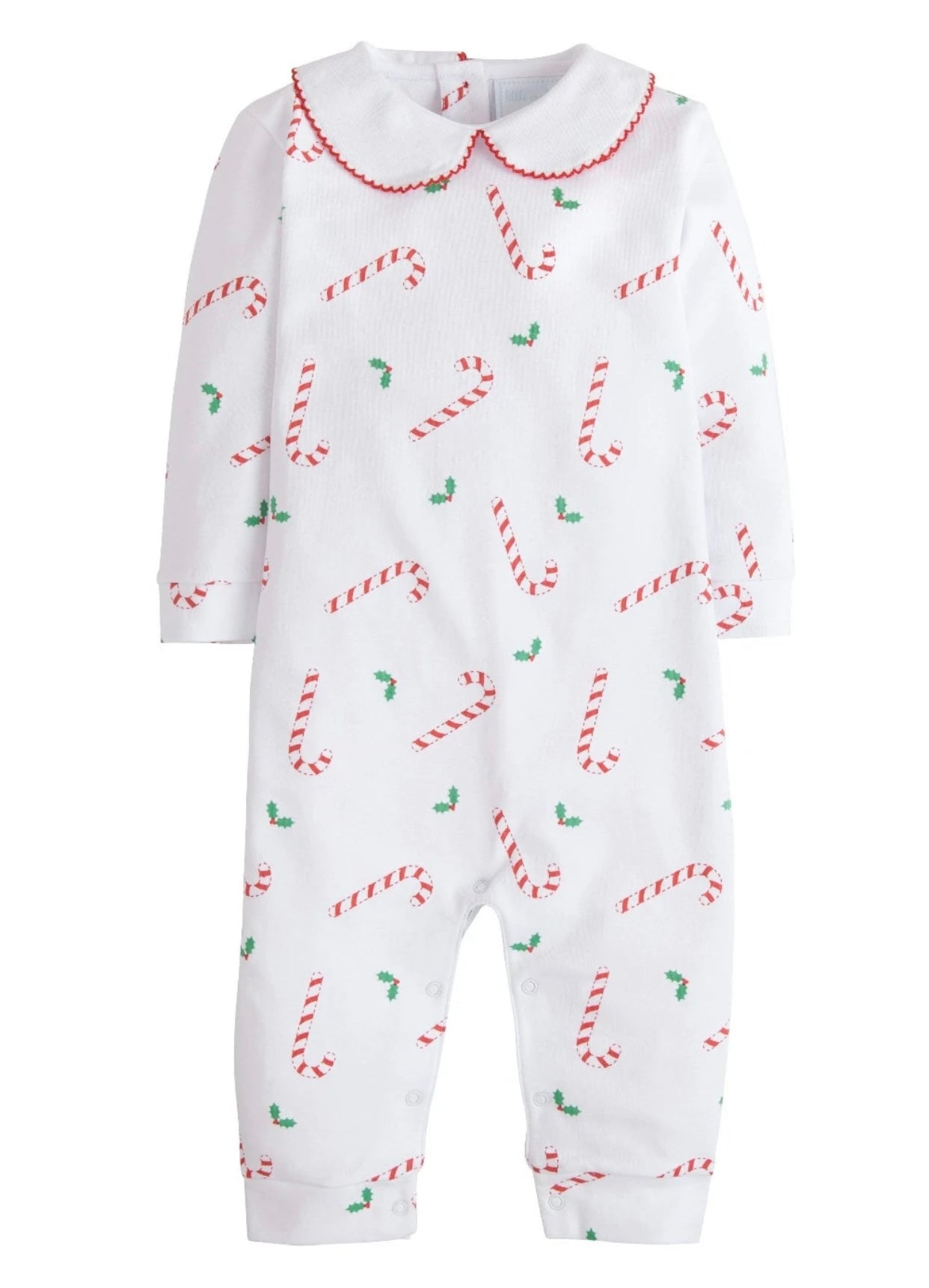 Printed Playsuit-Candy Cane Lane