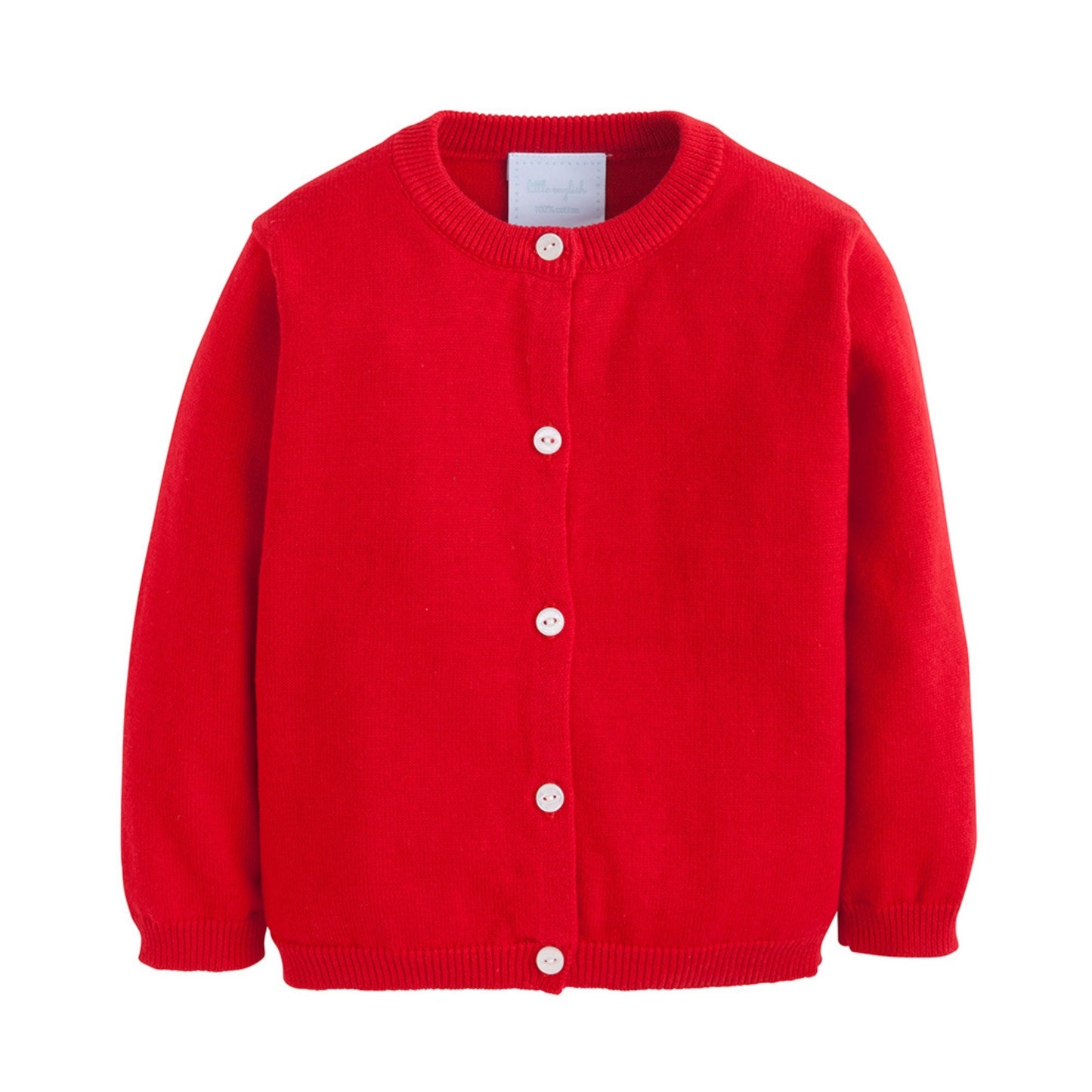 Red Essential Cardigan by Little English