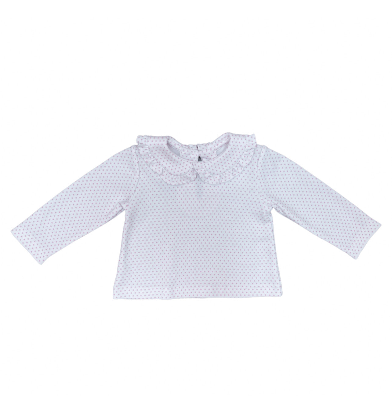Pink Bitty Dot Peter Pan Top by James and Lottie