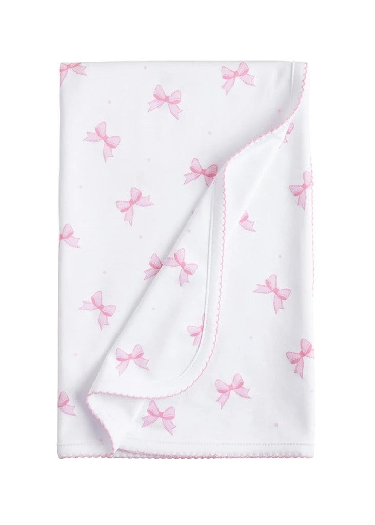 LE Printed Bow & Polka Dot Blanket