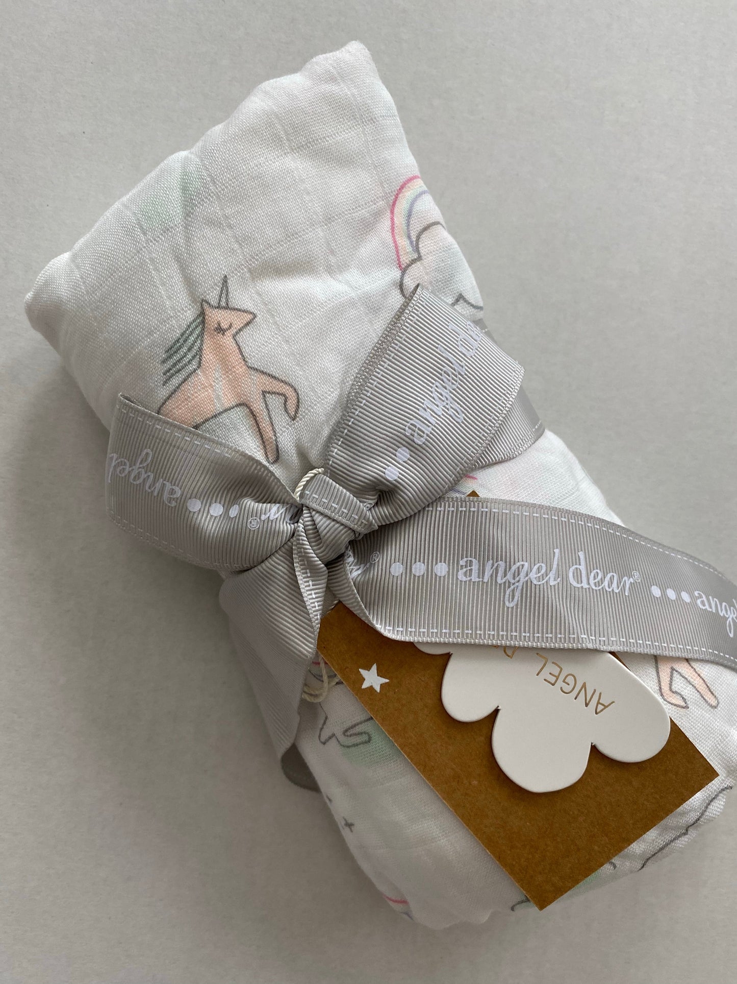 Unicorn and Rainbow swaddle blanket