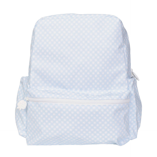 Blue Gingham Large Backpack