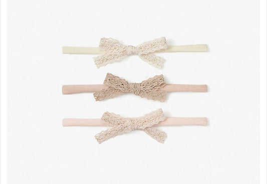 Sparkle Lace Bow Headband Set/3