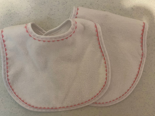 Velour Terry Bib and Burp Cloth set Monogrammed