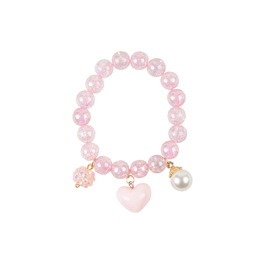 Pink heart Bobble Bracelet