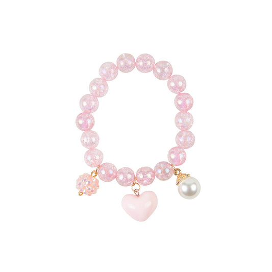 Pink heart Bobble Bracelet
