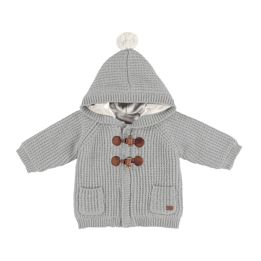 Grey Knit Toggle Jacket - Mayoral Premium Toddler Outerwear