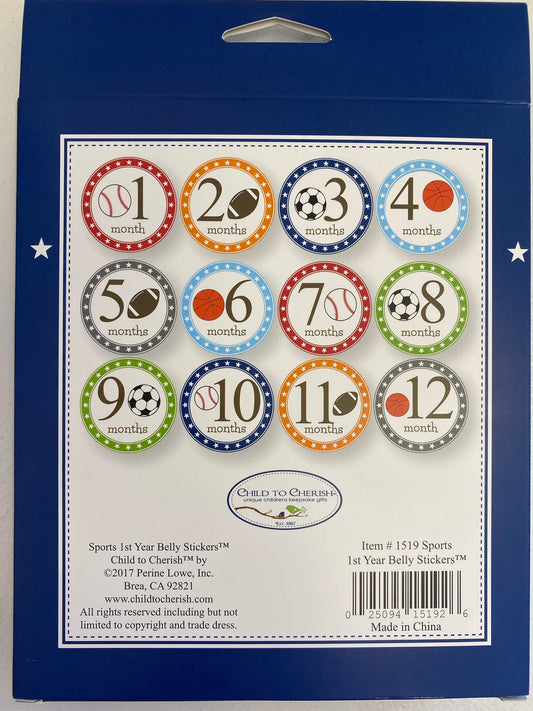 Sports Milestone Belly Stickers