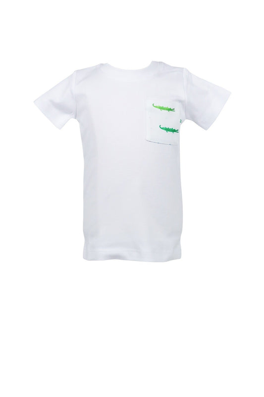 Alex Blue Alligator Pocket Tee