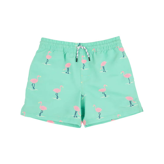 Beaufort Bonnet Tortola Trunks Flarda Flamingo (Grace Bay Green) With Nantucket Navy Stork