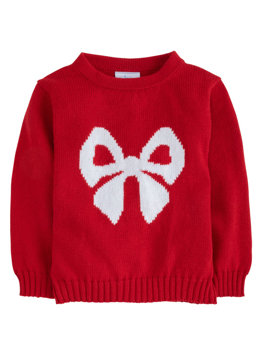 Red Bow Intarsia Sweater by Little English