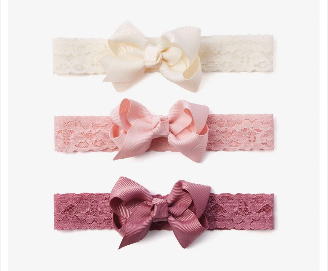 Lace Bow Headband Set/3