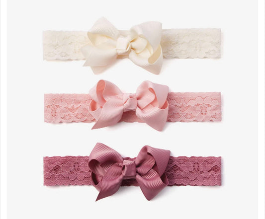 Lace Bow Headband Set/3