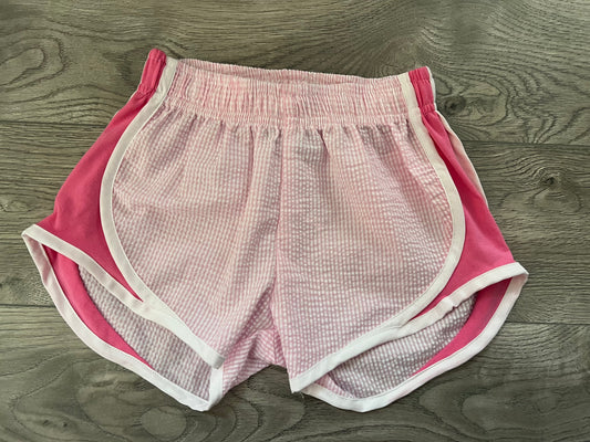 Pink/Hot Pink Seersucker Track Short