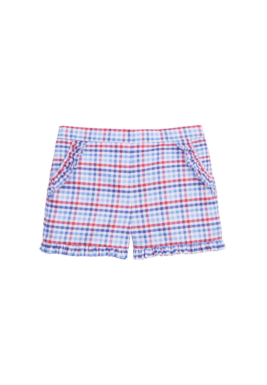 Lilabet Shorts-Americana Plaid by Little English