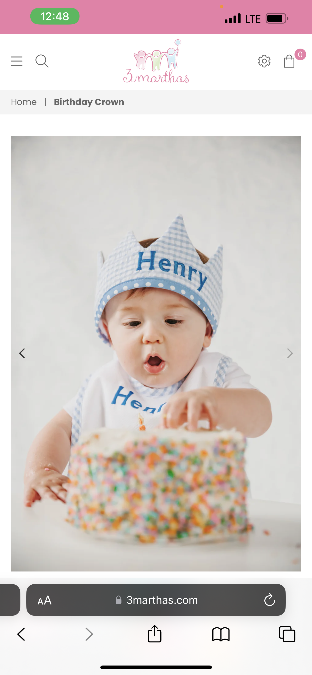 Birthday Bib and Crown set Blue from 3 Martha’s