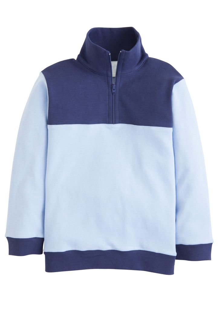 Blue Hastings Half Zip for boys by Little English