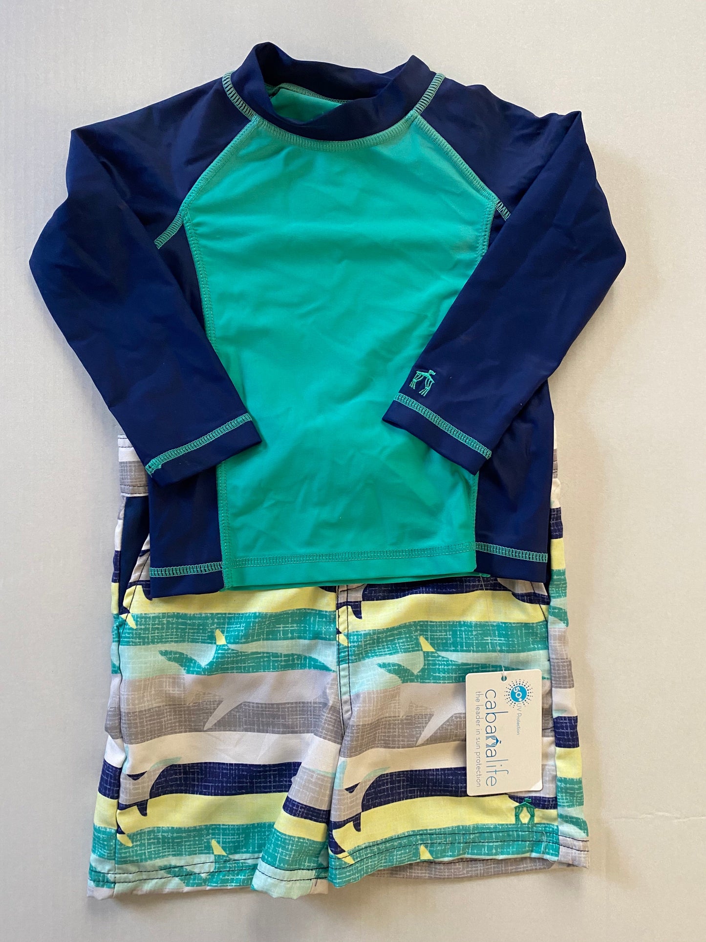 Long sleeve Rashguard navy/turquoise