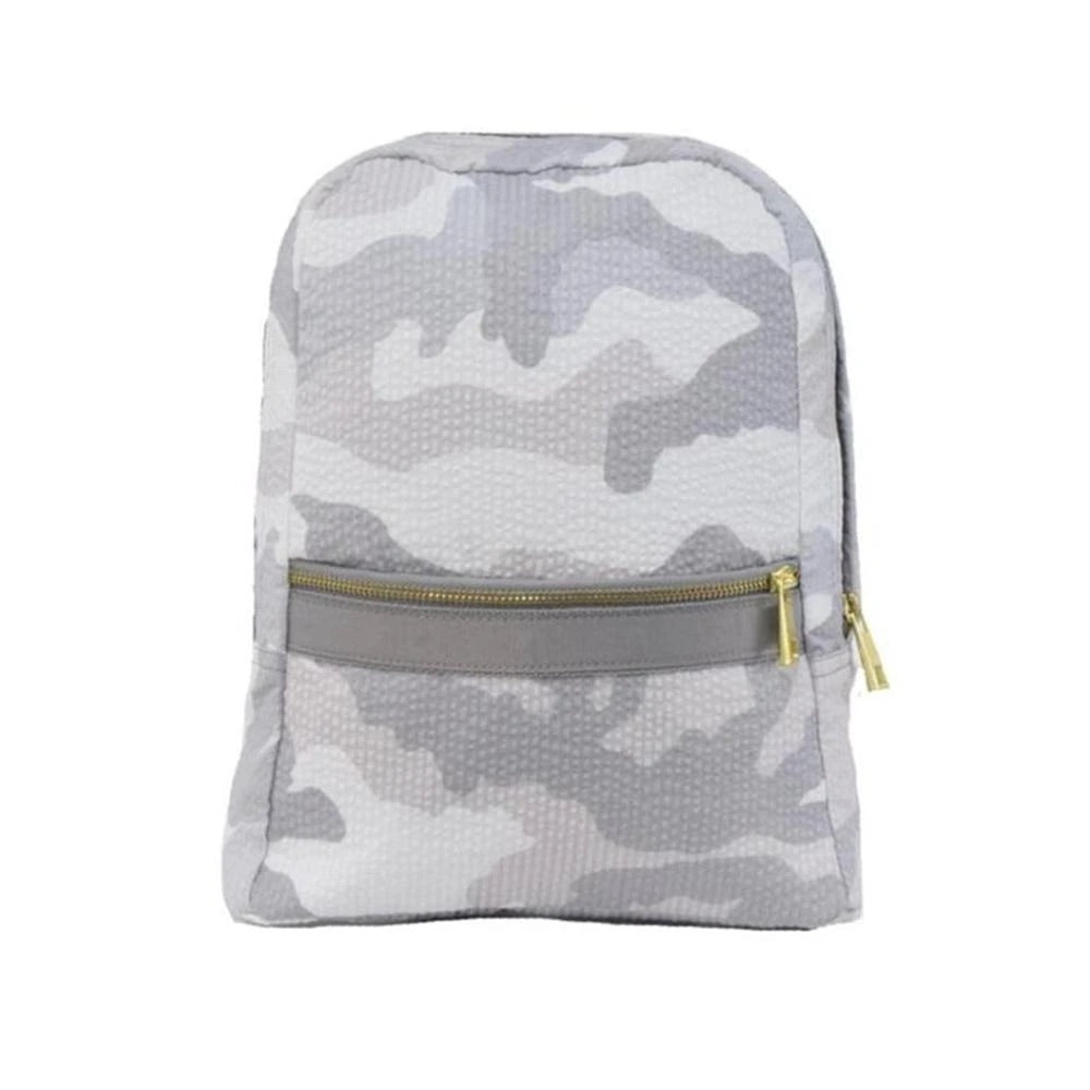 Snow Camo Seersucker Medium Backpack (with optional monogram)