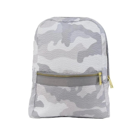 Snow Camo Seersucker Medium Backpack (with optional monogram)