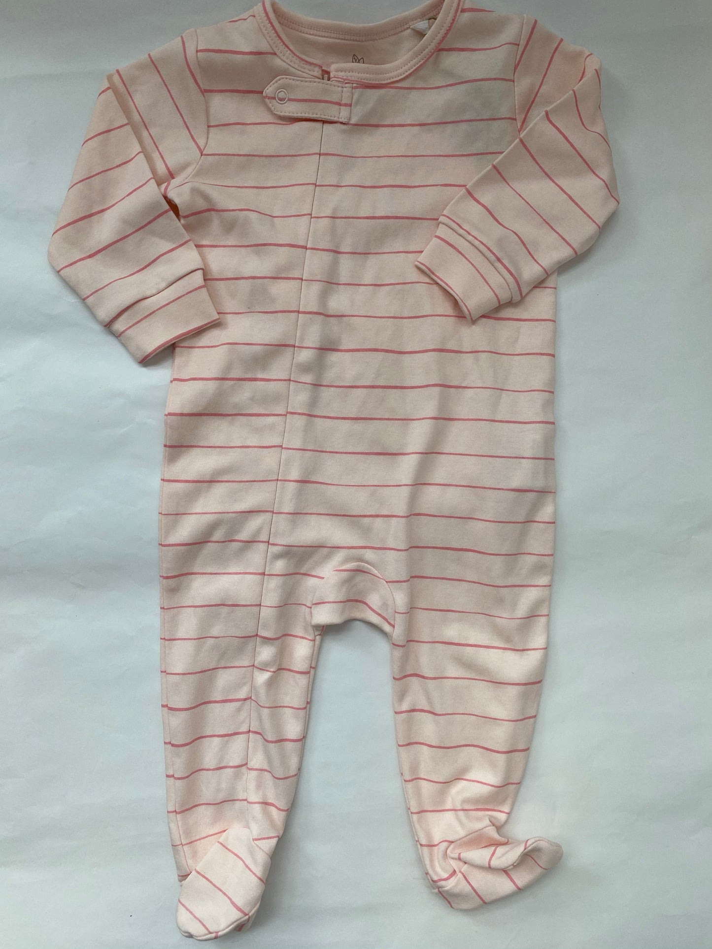 Pink stripe footie