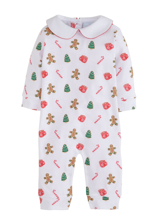 Printed Playsuit-Gingerbread Cookies by Little English