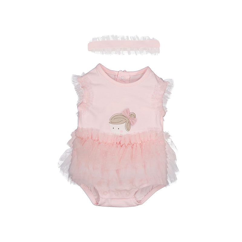 Baby Rose Tutu Onesie & Headband Set by Mayoral