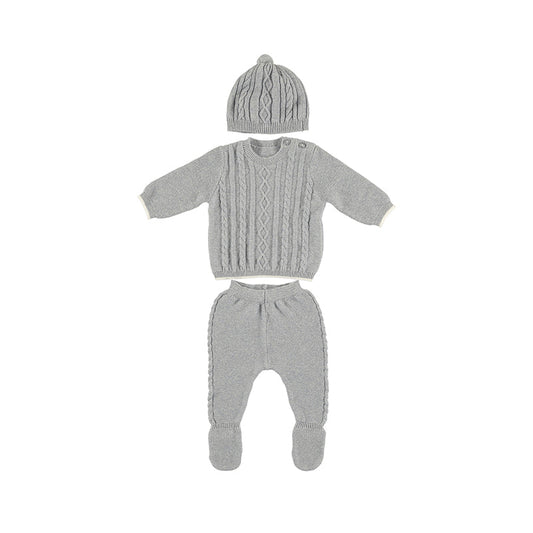 Grey Cable Knit Take Home Set