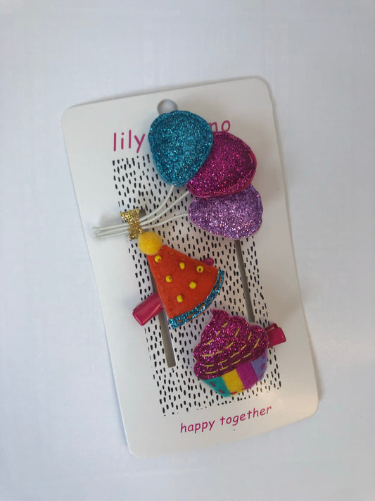 LM-Party Hair clips trio
