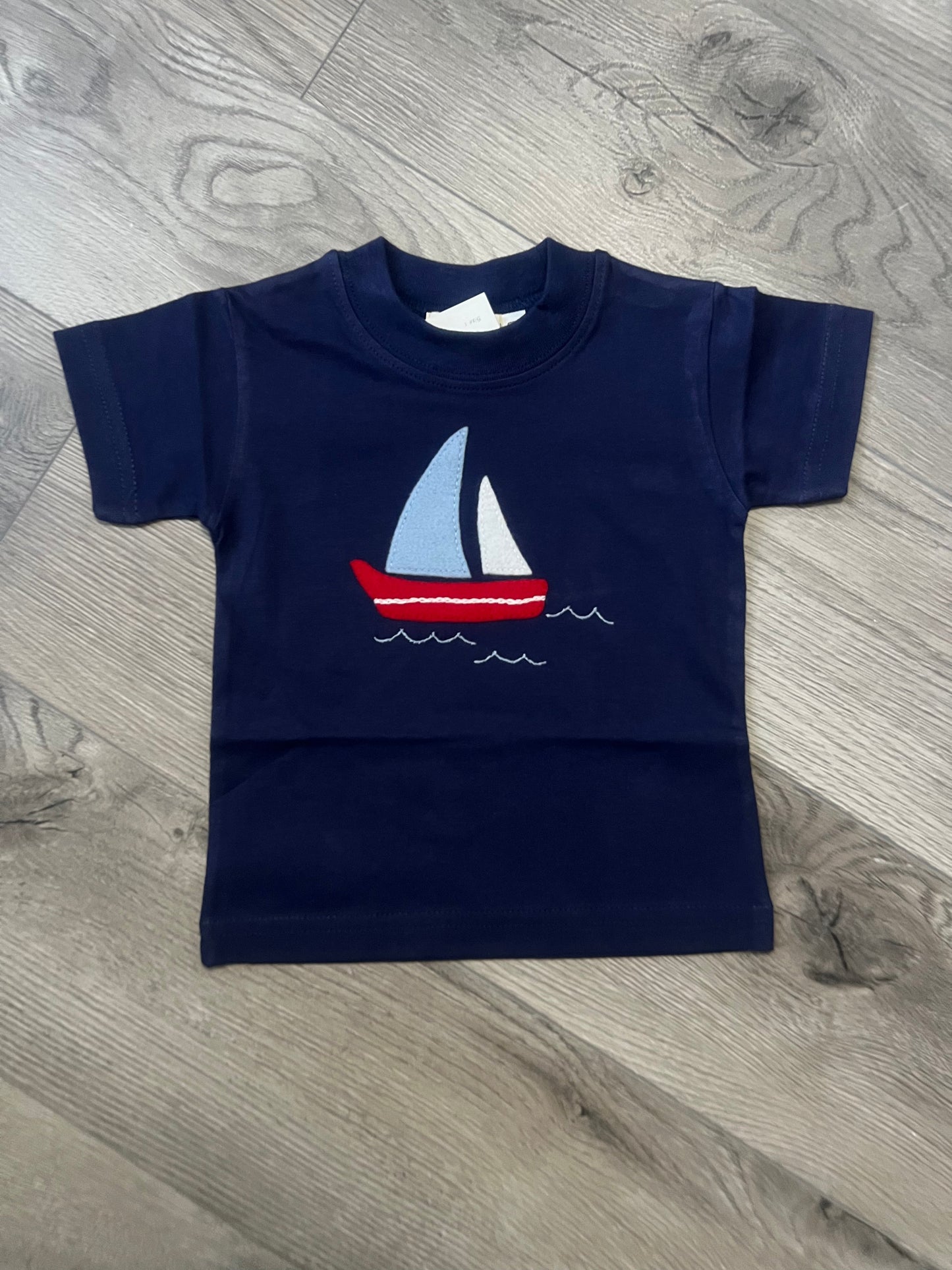 Sailboat Appliqué Tee by Baby Luigi