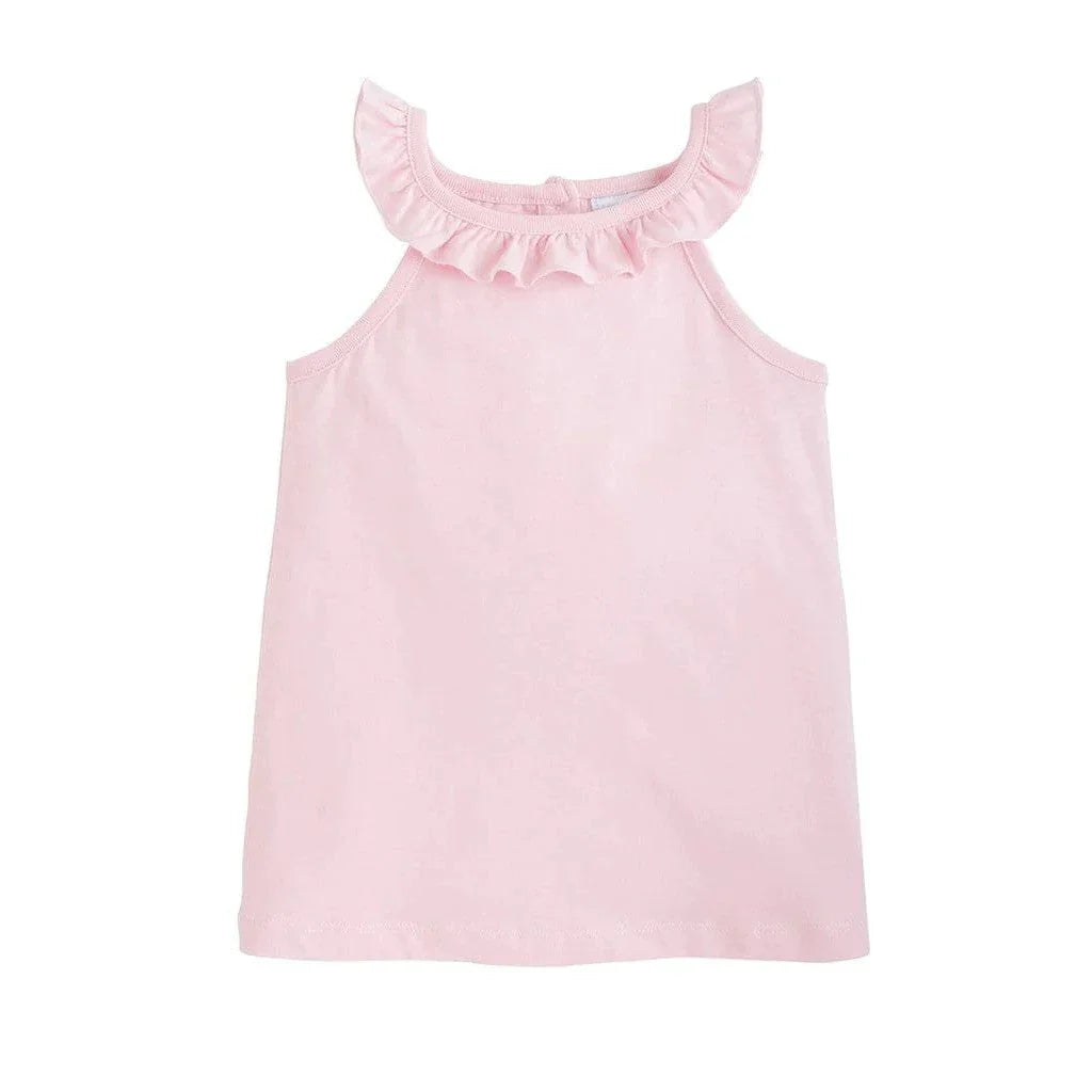 Light Pink Ruffled Tank by Little English