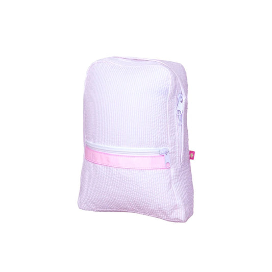Pink Seersucker Small Backpack (with optional monogram)