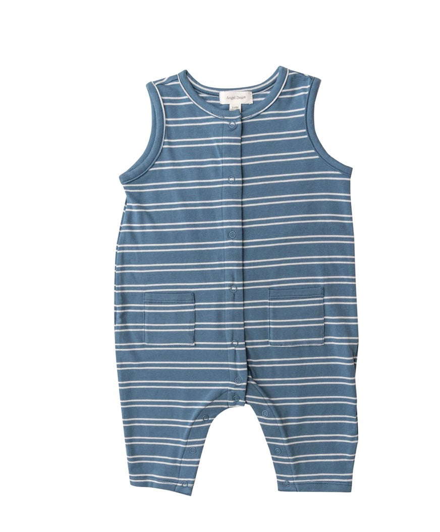 Seashore Stripe Tank Romper