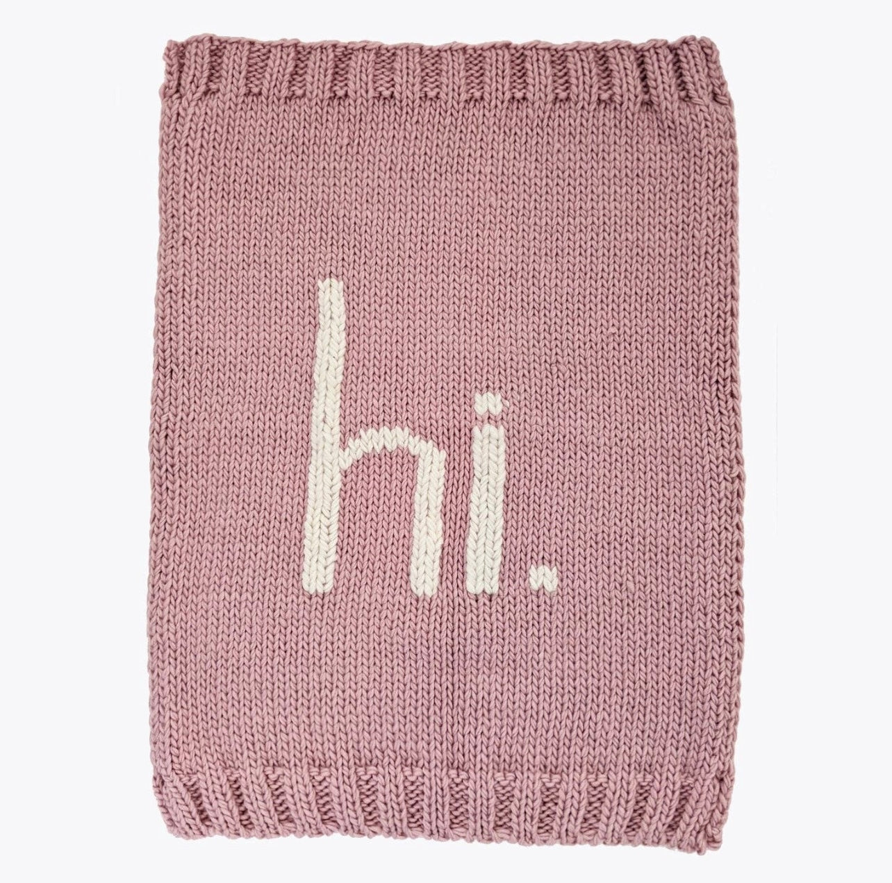 Hi. Rosy Pink Knit Blanket