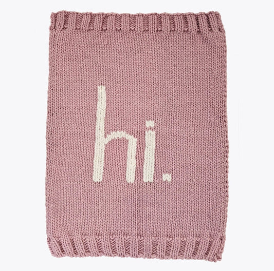 Hi. Rosy Pink Knit Blanket