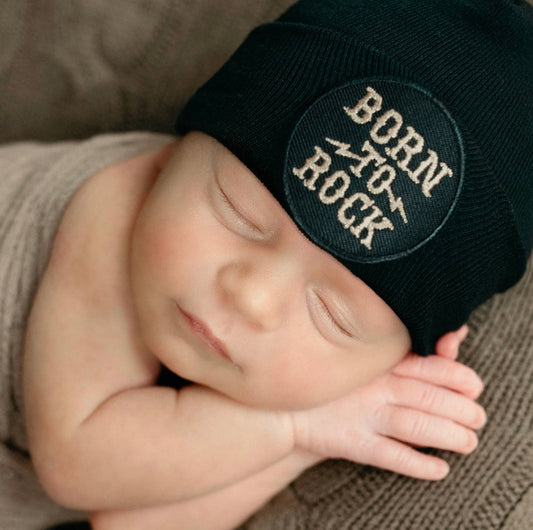 Born to Rock Hospital Hat for Newborns