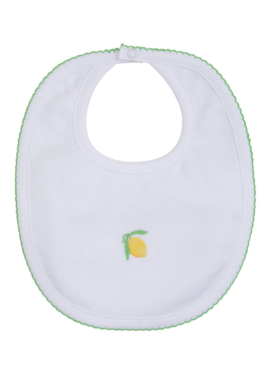 Lemon Embroidered Bib