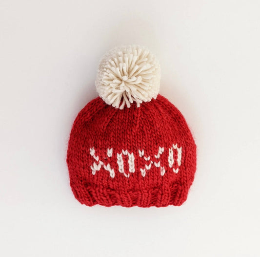 XOXO Red Valentine Knit Beanie Hat